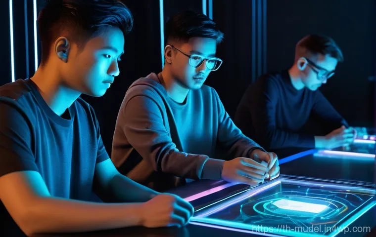 게임 내 거버넌스 모델의 발전 방향 - **Prompt:** A vibrant, futuristic scene depicting a diverse group of enthusiastic gamers, ranging fr...