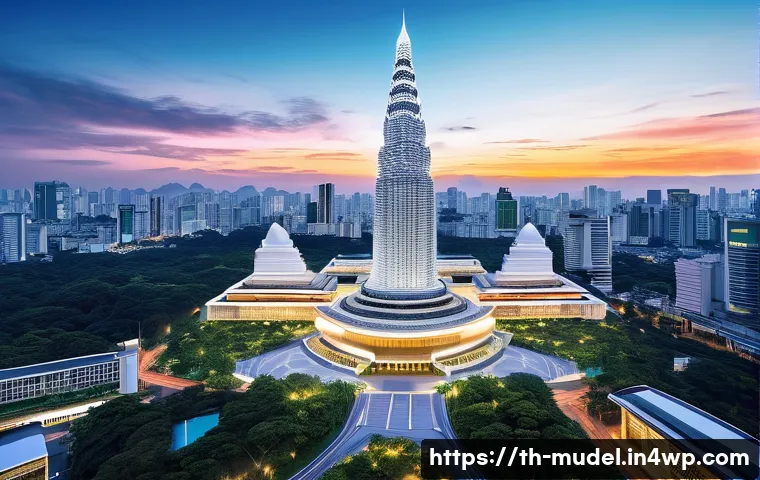 거버넌스의 투명성  블록체인 기술의 활용 - **Image Prompt 1: Government Transparency through Blockchain**
    "A majestic, modern Thai governme...