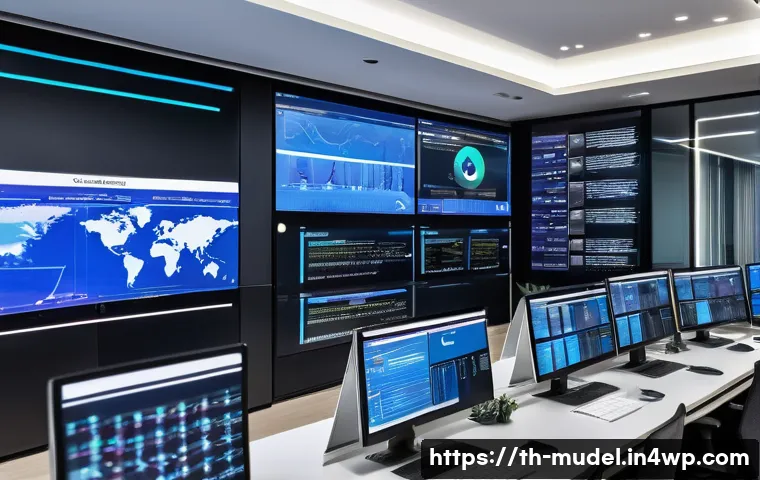 가상 플랫폼의 거버넌스 모델 내 경쟁력 - A modern digital governance control room in Bangkok, featuring a diverse team of Thai professionals ...